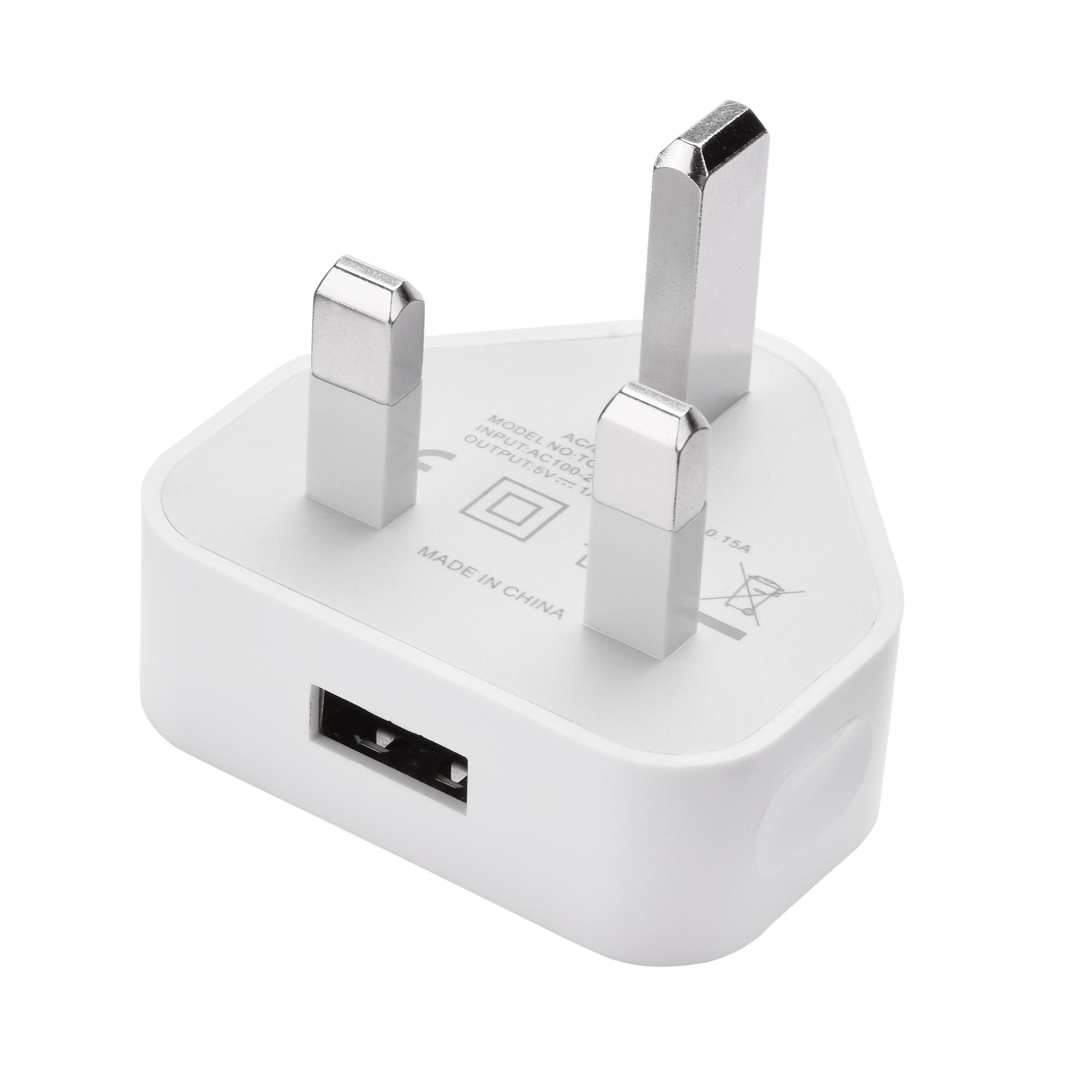 UK wall usb charger one port 1 A for iPh